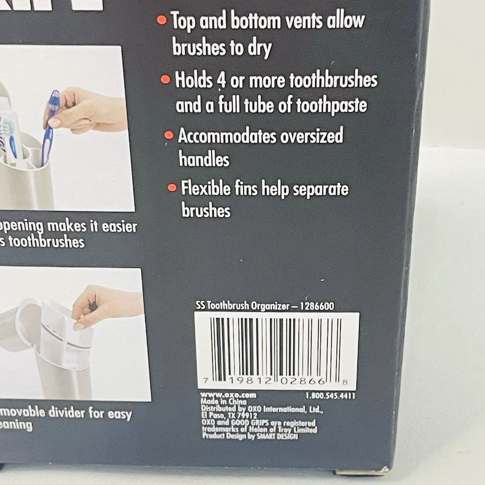 OXO Good Grips Stainless Steel Toothbrush Organizer 9.75 Inch - New In Box